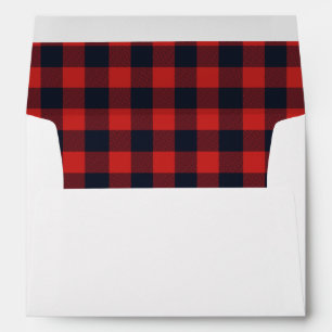 Plaid Tartan Buffalo Check Christmas Envelope