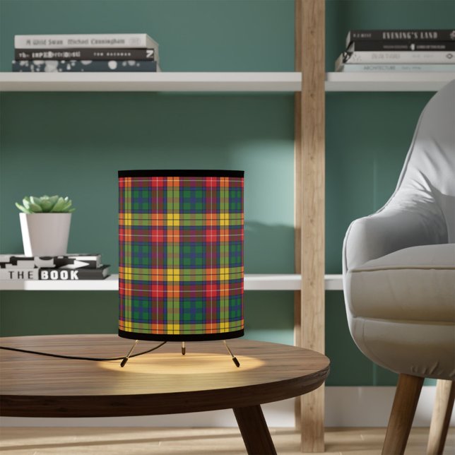 Plaid Tartan Clan Buchanan Checkered Pattern Tripod Lamp (Creator Uploaded)