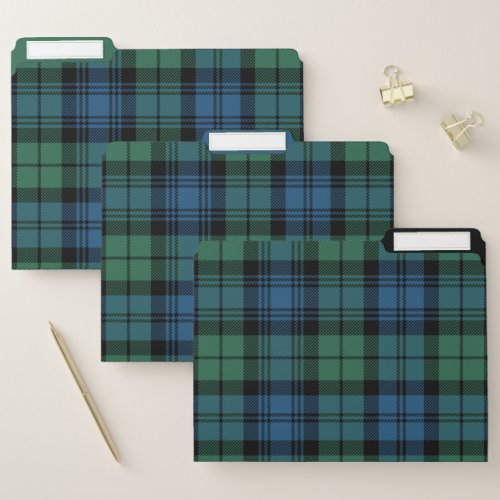 Plaid Tartan Clan Campbell Checkered File Folder