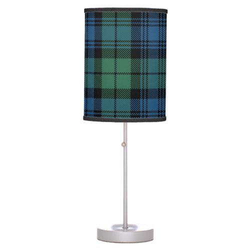 Plaid Tartan Clan Campbell Checkered Pattern Table Lamp