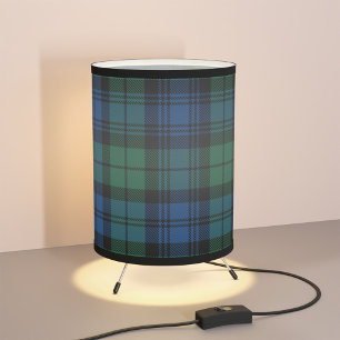 Plaid Tartan Clan Campbell Checkered Pattern Tripod Lamp