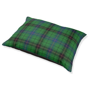Plaid Tartan Clan Davidson Purple Green Check Pet Bed