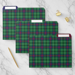 Plaid Tartan Clan Duncan Green Checkered File Folder