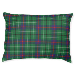 Plaid Tartan Clan Duncan Purple Green Check Pet Bed