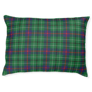 Plaid Tartan Clan Duncan Purple Green Check Pet Bed