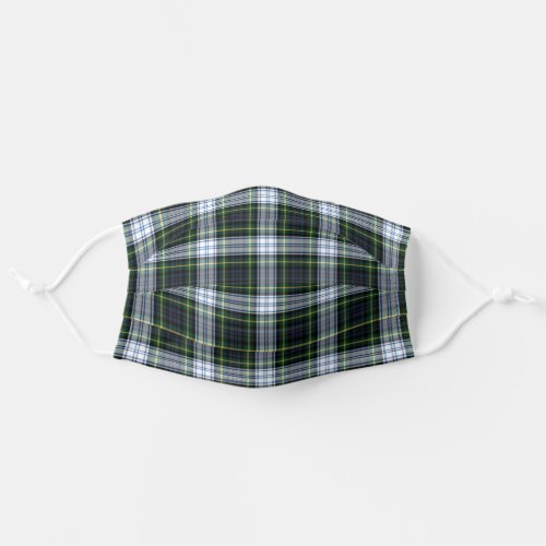 Plaid Tartan Clan Gordon Scottish Green White Adult Cloth Face Mask