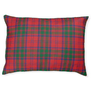 Plaid Tartan Clan Grant Red Green Check Pet Bed