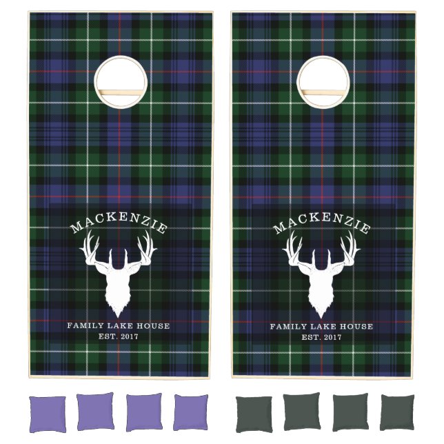 Plaid Tartan Clan MacKenzie Family Lake House Cornhole Set (Set)
