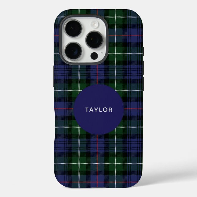 Plaid Tartan Clan MacKenzie Personalized Case-Mate iPhone Case (Back)