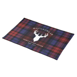 Plaid Tartan Clan MacLachlan Family Lake House Cloth Placemat