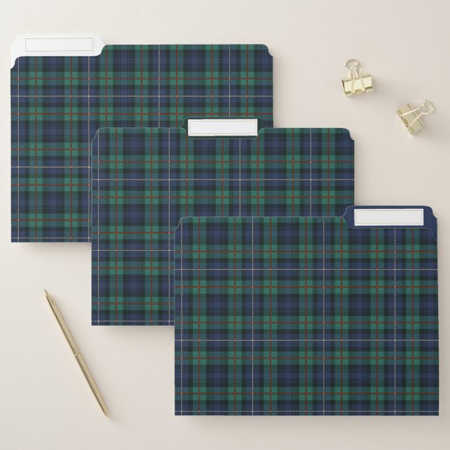 Plaid Tartan Clan Robertson Checkered File Folder (Set)