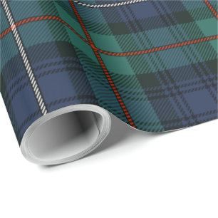 Plaid Tartan Clan Robertson Rustic Check Wrapping Paper