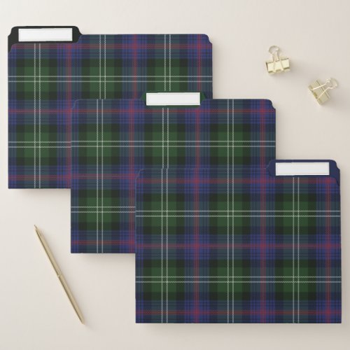 Plaid Tartan Clan Sutherland Checkered File Folder