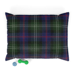 Plaid Tartan Clan Sutherland Purple Green Check Pet Bed