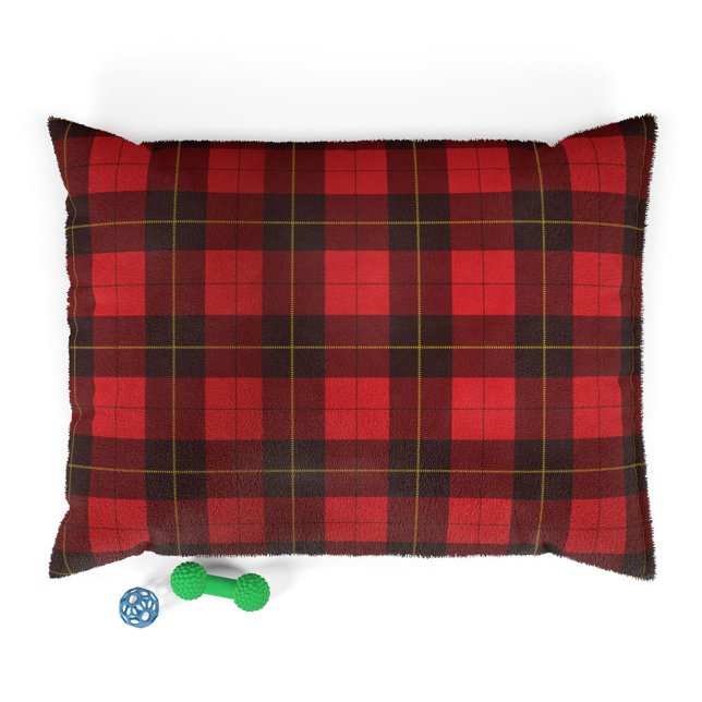 Plaid Tartan Clan Wallace Red Check Pet Bed (Creator Uploaded)