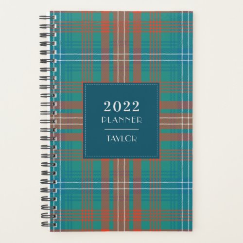 Plaid Tartan Clan Wilson Checkered 2022 Planner