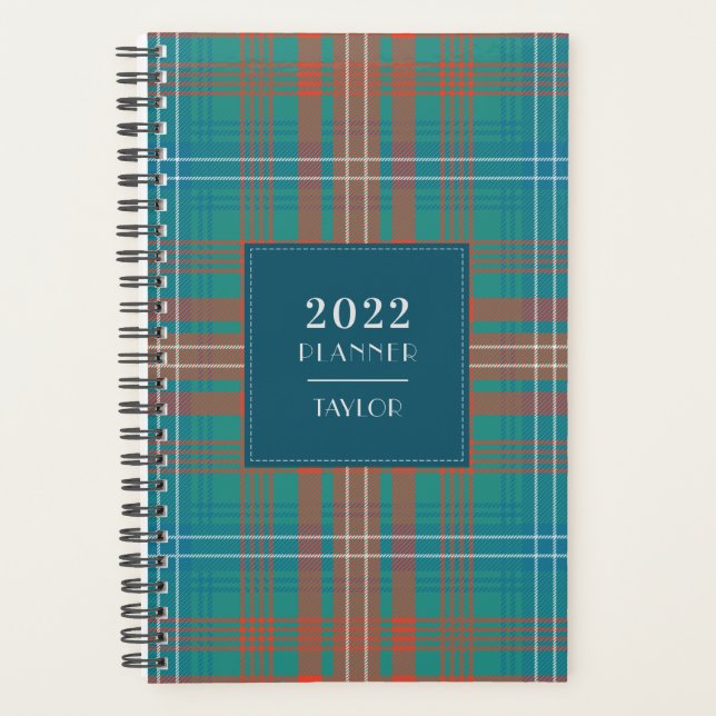 Plaid Tartan Clan Wilson Checkered 2022 Planner (Front)