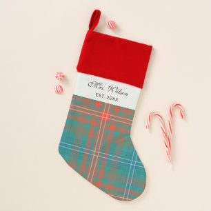 Plaid Tartan Clan Wilson Rustic Holiday Christmas Stocking