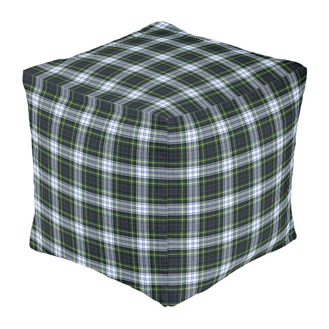 Plaid Tartan Classic Housewarming Clan Gordon Pouf (Angled Front)