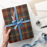 Plaid Tartan Classic Warm Dark Rustic Elegant Wrapping Paper