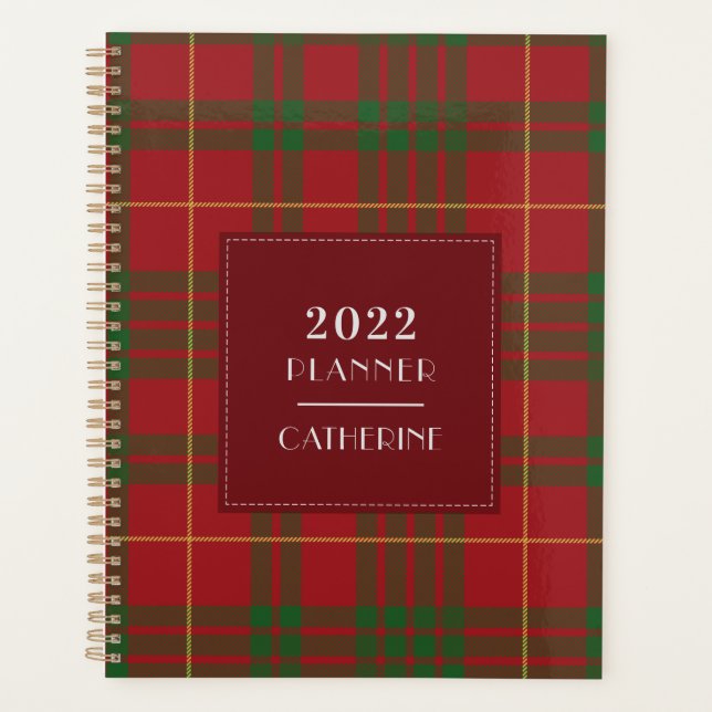 Plaid Tartan Elegant 2022 Clan MacTavish Planner (Front)