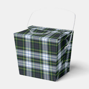 Plaid Tartan Gordon White Green Classic Favor Boxes