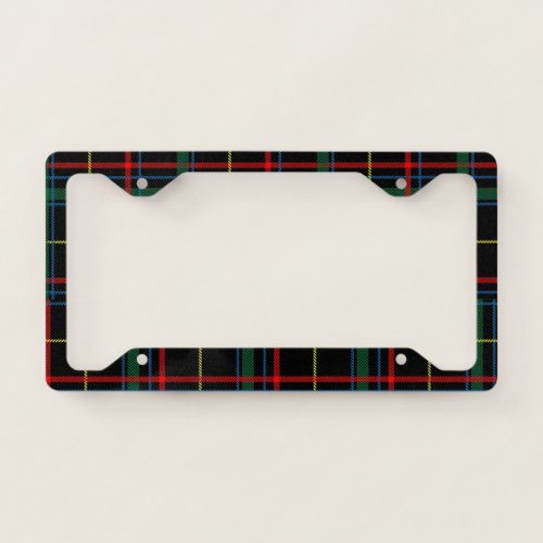 Plaid Tartan License Plate Frame