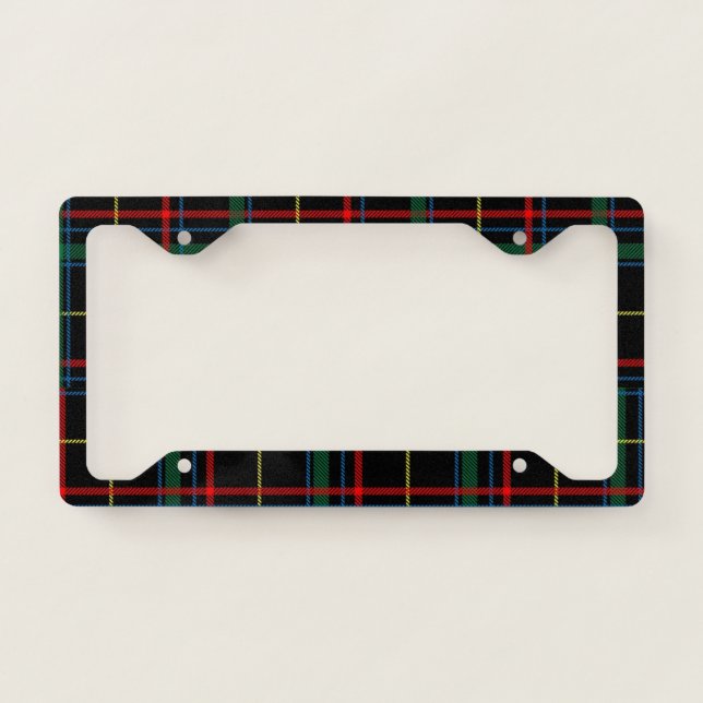 Plaid Tartan License Plate Frame (Front)