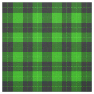 Plaid /tartan pattern green and Black Fabric