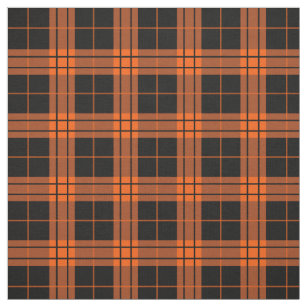 Orange red and black tartan plaid seamless pattern