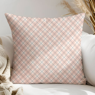 Plaid Tartan Pillow Coral Grey for Any Room