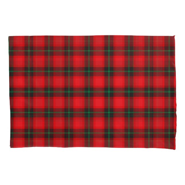 Plaid Tartan Red Black Pattern Trendy Pillow Case (Front)