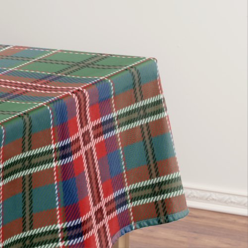 Plaid Tartan Red Green MacCulloch Rustic Tablecloth