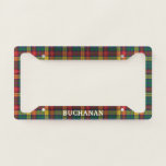 Plaid Tartan Rustic Birthday Dad Clan Buchanan License Plate Frame<br><div class="desc">Cute clan Buchanan tartan plaid  License Plate Frame you can easily customize by clicking the "Personalize" button</div>