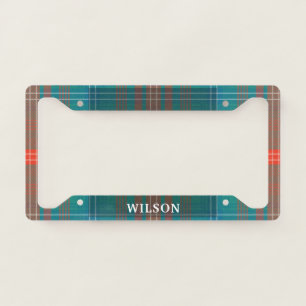 Plaid Tartan Rustic Birthday Dad Clan Wilson License Plate Frame