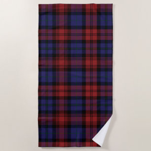 Plaid Tartan Rustic Clan MacLachlan Check Beach Towel