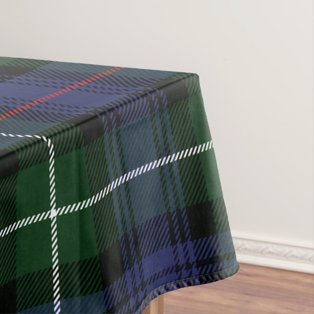 Plaid Tartan Scottish Clan MacKenzie Checkered Tablecloth (In Situ)