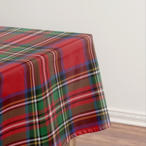 Plaid Tartan Scottish Clan Stewart Red Checkered Tablecloth