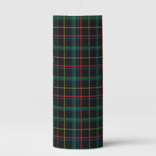 Plaid Texture with Black Background-25774 Pillar Candle