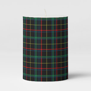 Plaid Texture with Black Background-25774 Pillar Candle