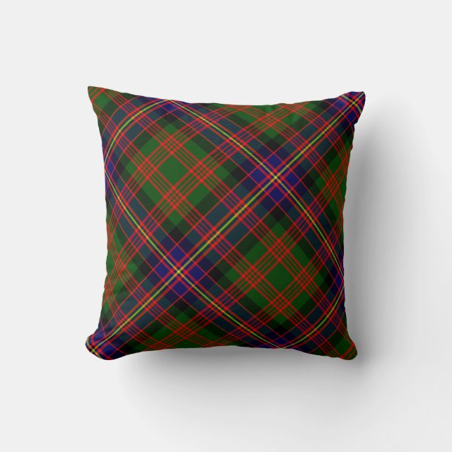 Plaid Throw Pillow Cochrane Modern Tartan Pillow (Front)
