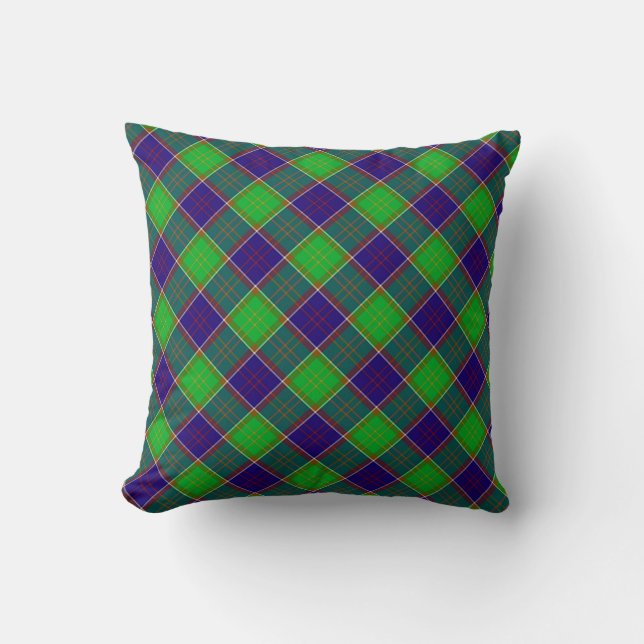 Plaid Throw Pillow Colville Tartan Pillow (Front)