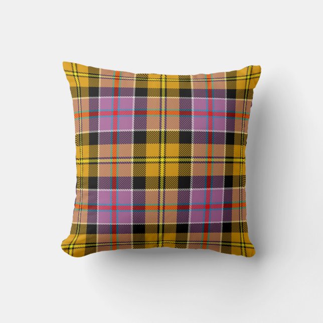 Plaid Throw Pillow Culloden Ancient Tartan Pillow (Front)