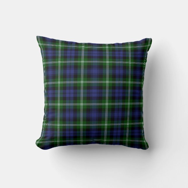 Plaid Throw Pillows Baillie Modern Tartan Pillow (Front)