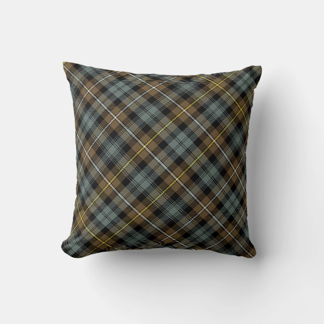 Plaid Throw Pillows Campbell Argyll Weathered (Front)