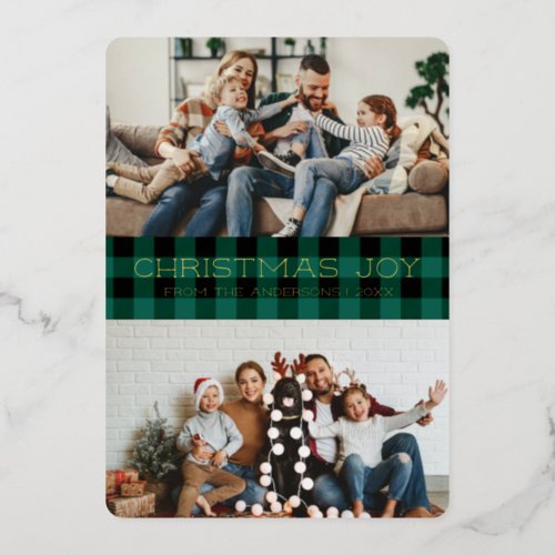 Plaid Tidings  Christmas Holiday Photo Card