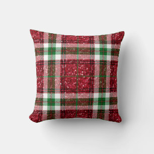 Plaid Tidings Throw Pillow