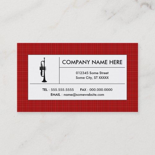 plaid trumpet business cards