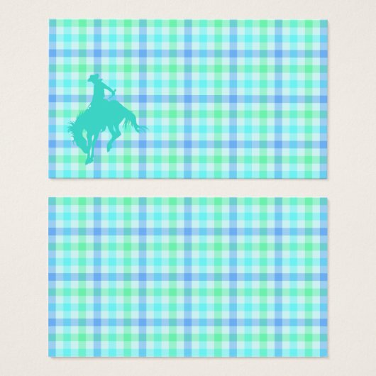 Plaid Turquoise Cowboy (Front & Back)