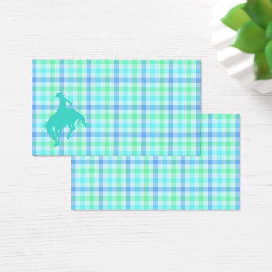 Plaid Turquoise Cowboy (Desk)